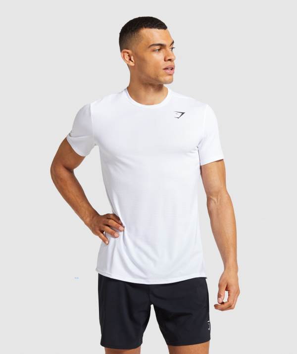 Panske Tricka Gymshark Arrival Biele | BM5421806